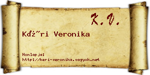 Kéri Veronika névjegykártya